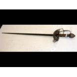 An early English rapier ? sword with pierced hand guard and wire gr