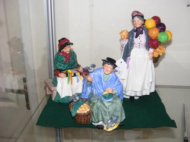 Royal Doulton figurines - 'Tuppence a Bag', 'Silk