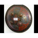An old Dhal shield with engraved decoration - 27cm