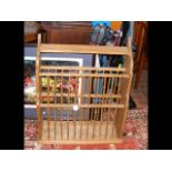 A pine plate rack