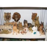 A collection of Alsatian and other animal ornament