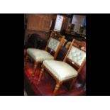 A pair of antique side chairs