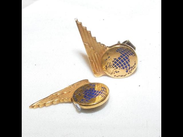 Two vintage 10ct Panam lapel badges