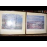 A pair of John King Limited Edition hunting prints