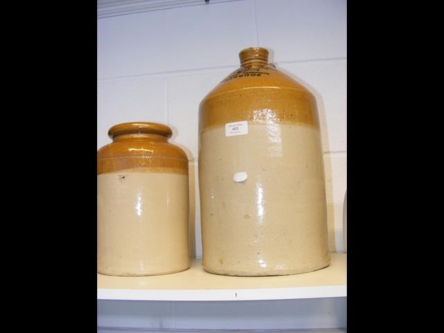 A stoneware brewery flagon and jar - Image 2 of 2