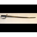 An early antique sword with leather and wooden gri