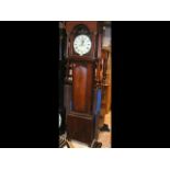 An eight day Grandfather clock with separate secon