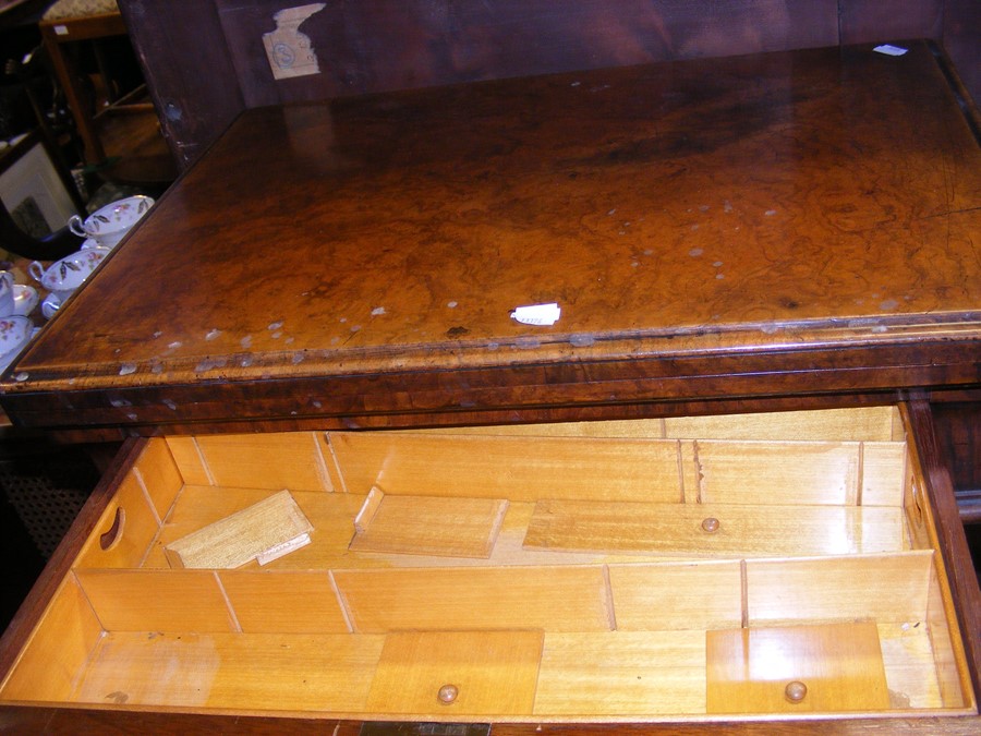 A walnut needlework table - Image 4 of 4