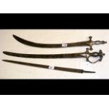 Two Middle Eastern style curved swords - the longe