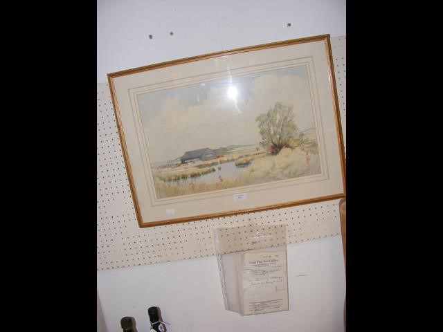 JACK AMEY - watercolour 'Seaview from Springvale B