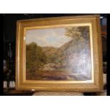 An oil on canvas by W. WHYTE HOLDICH of 'East Lyn