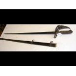 An antique military sword with shark skin and wire