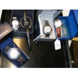 A selection of gents wrist watches including Rotar
