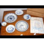 Three pieces of Nanking Cargo with Christies labels,