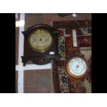 Two wall barometers, one marked G. Baker, Shanklin