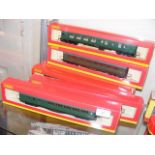Six boxed Hornby coaches