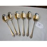 A set of six silver dessert spoons, Birmingham 190