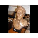 MARCUS KAYE '67, member of The Society of Portrait Sculptors - ceramic (possibly terracotta) fe