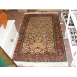 A Middle Eastern rug with geometric border - 160cm