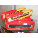 Six boxed Hornby coaches