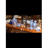 A medley of blue and white ceramic ware, Portmeiri
