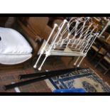 A Victorian painted wrought iron bedstead