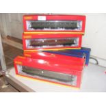 Boxed Hornby and Bachmann coaches etc
