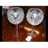 A pair of mid 20th century Waterford cut glass win