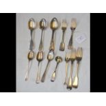 Assorted silver flatware - approx. total weight 14