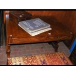 A Regency mahogany sofa table on shaped support an