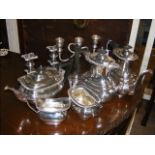 A silver plated five piece tea and coffee set by W