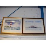 Two ROBERT SCOTT prints relating to the Isle of Wi