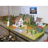 Selection of model railway layouts - village scene