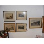 Four framed and glazed Isle of Wight prints, toget
