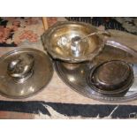 A quantity of metal and plated ware