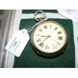 A large silver gent's pocket watch with separate s
