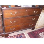 A 19th century mahogany three drawer chest