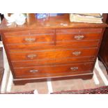 An antique chest of drawers