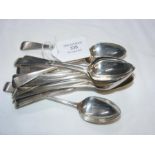 Fourteen silver teaspoons - 8.5 ounces