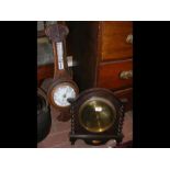 Two wall barometers, one marked G Baker, Shanklin