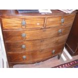 A 19th century mahogany bow front chest of drawers