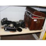 Vintage Praktica camera, together with others and