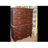 A 19th century mahogany chest on chest - 110cms wi