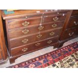 A Georgian mahogany bachelors chest with brushing