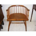 A Welsh style single hoop stick back armchair with