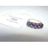 A 9ct gold amethyst ring