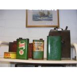 Vintage oil cans