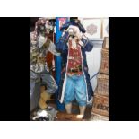 A fibreglass figure of pirate with tricorn hat - h