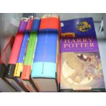 A collection of original cover Harry Potter hardback books with dust covers by J K Rowling, includin