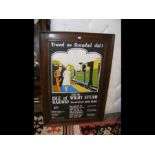 An framed advertising poster for Isle of Wight Ste